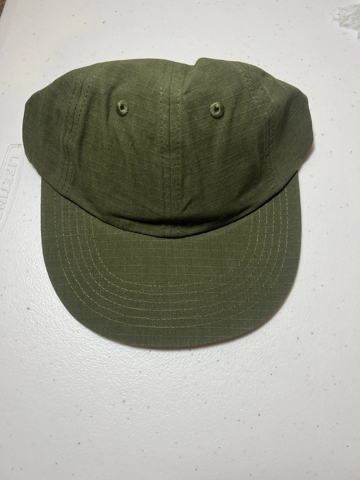 OnlyNY Olive Green 5-Panel Camp Cap Ripstop Nylon Hat Clip Buckle Adjustable NEW