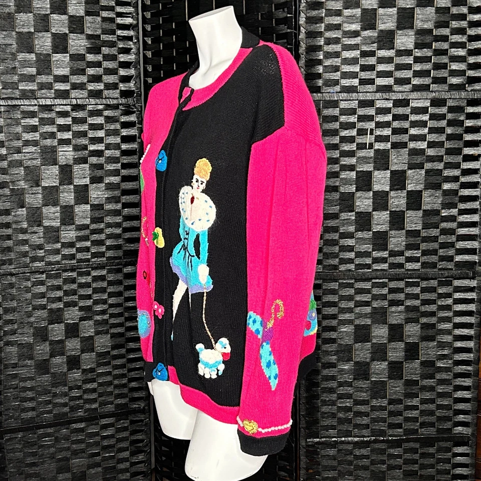 Suéter de punto Storybook exclusivo para red de compras en casa XXL rojo y negro Foto 4 de 4