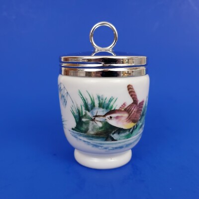 Birds Royal Worcester Double King Egg Coddler Wren & Finches 8 cm  3.25''