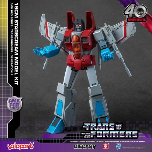 [In Stock] Yolopark Transformers Amk Pro G1 Starscream 19cm Diecast Model Kit - Picture 15 of 23