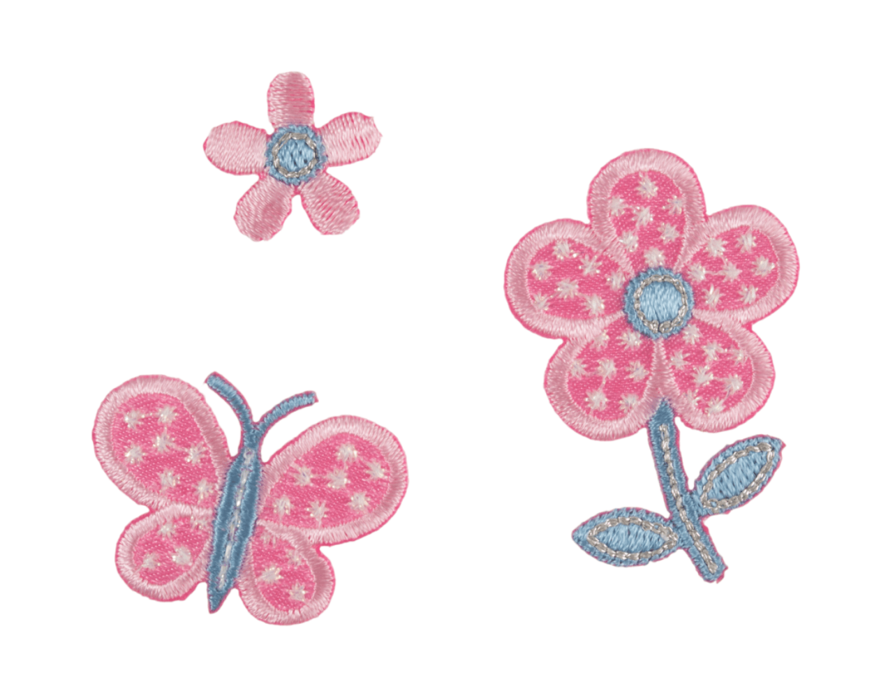 Trimits Colourful Flower Patches – Iron-On Motifs for Clothes Embellishment