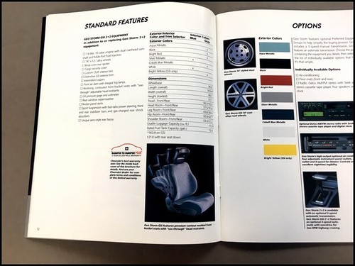 1990 Chevrolet Geo 50-page Car Brochure Catalog - Storm Metro Tracker Prizm - Picture 4 of 12