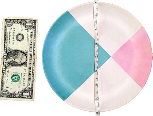 Bamboo Picnic or Snack Plates, toddler, Teal, Rose, Durable, Geo, 7- 8" set #4
