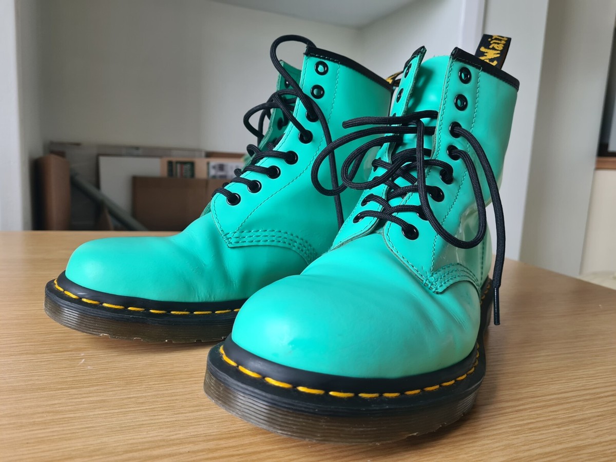 Turquoise Dr Martens Teal Sparkle Glitter Doc Martens Turquoise - Main Image
