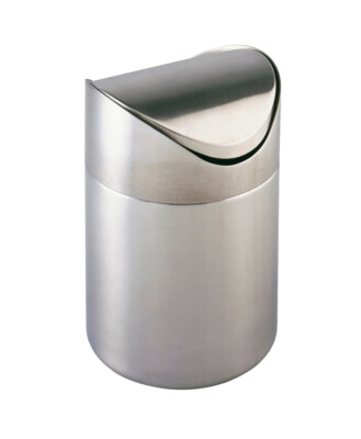 WENKO Kosmetik Schwingdeckel Müll Eimer Abfall Bad OTRANTO 3 L Edelstahl Küchen