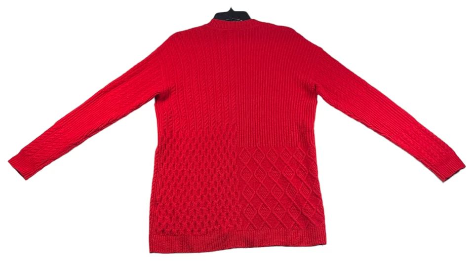 Charter Club Cárdigan Largo Suéter Mujer Talla Grande Rojo Botones Manga Larga Nuevo Foto 2 de 4