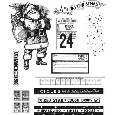 Tim Holtz Cling Rubber Stamps - Vintage Holidays CMS423