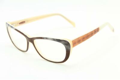NEW COCO SONG CV 117 BAY FOG COL. 2 BROWN IVORY AUTHENTIC EYEGLASSES  55-14