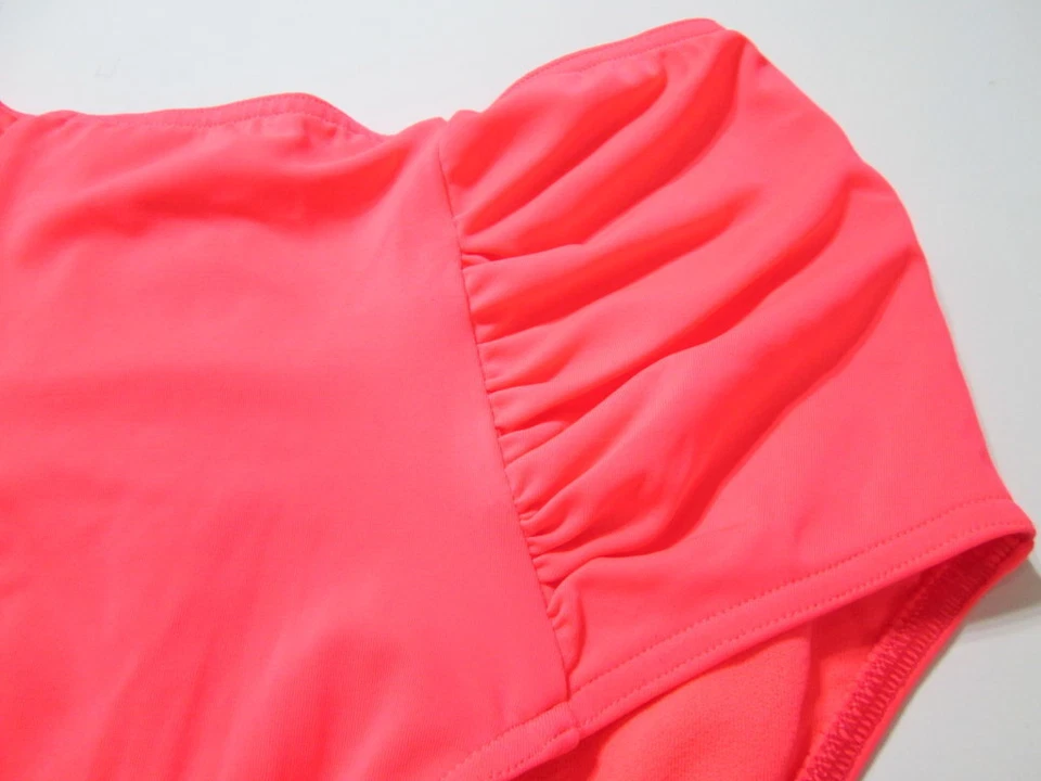 Parte inferior de bikini coral cintura alta acanalada lateral ropa de playa para nadar talla 4 de Asos para mujer Foto 3 de 4