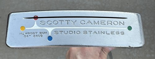 2003 Scotty Cameron 34" Newport Beach Studio Stainless 340g Putter w/ Headcover - Picture 2 of 12