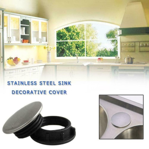 Steel Sink Tap Hole Cover Plate for Kitchen Conceals Unused Hole to Prevent A0 - Picture 7 of 10
