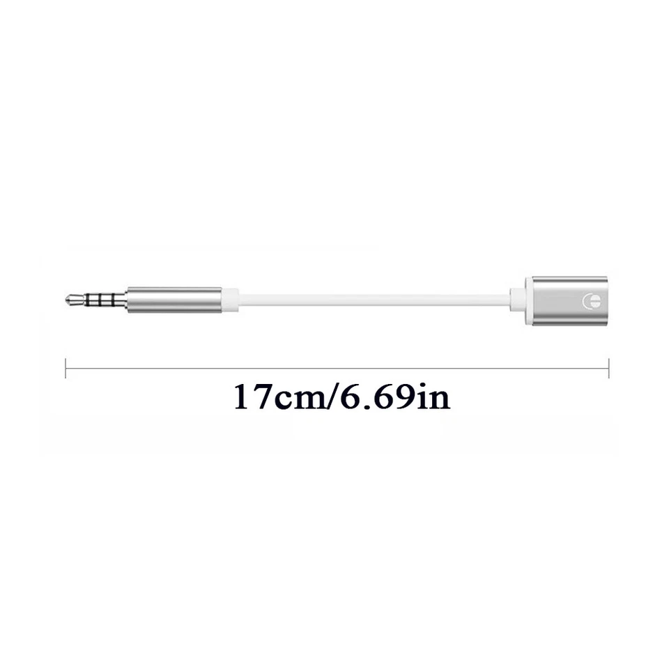 3.5mm Male to Type-c Female Headphone Converter Flat Lap Analog Round to W6U5 ∂ - Image 2 of 4
