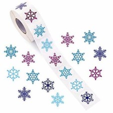 50 Snowflake Stickers Teacher Supply Party Favors Winter Christmas frozen