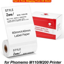 1 Roll 60 40mm Sticker Label Adhesive Tag Paper for Phomemo M220/M200 Printer