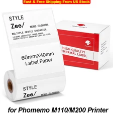1 Roll 60*40mm Sticker Label Adhesive Tag Paper for Phomemo M220/M200 Printer