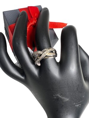 Dimond On Sterling Ring Women Size 6.75 CTTW DIA I-J/13 MX SZ UP/DWN