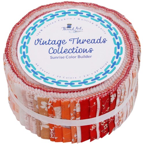 ThreadArt Jelly Roll Fabric for Quilting Crafting Sewing 40 Precut Strips - Picture 65 of 88
