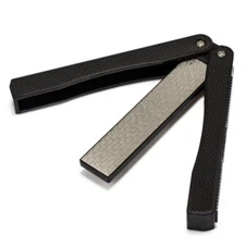 Folding Pocket Diamond Knife Sharpener Stone Sharpening Whetstone Double Sided