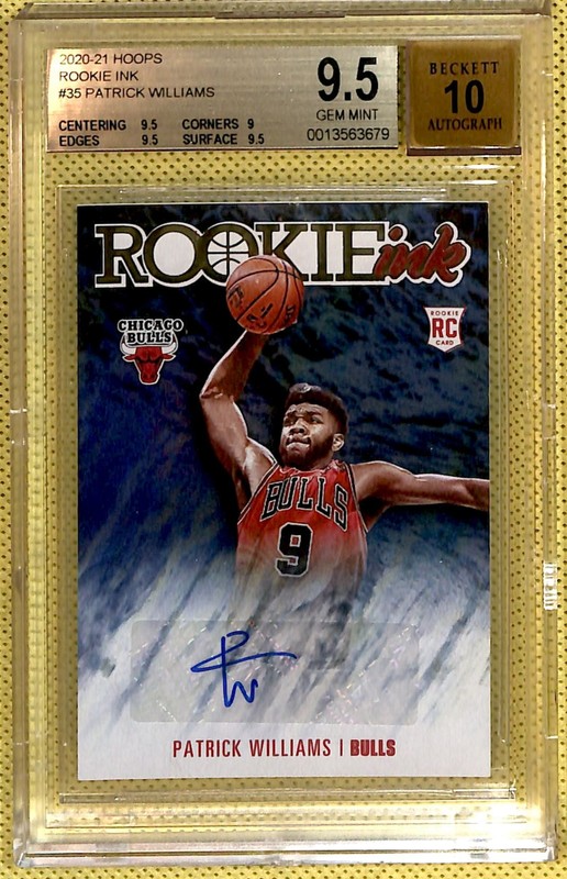 2020-21 Panini Hoops Rookie Ink Auto Patrick Williams #35 BGS 9.5 GS1