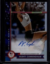 2024 Topps Chrome Olympics Vashti Cunningham Refractor Auto /169