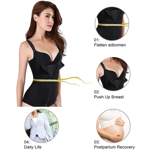 Mujeres Neopreno Entrenador de Cintura Modelador Cremallera Corsé Chaleco Cuerpo Sudor Abdomen Control Cremallera - Imagen 5 de 17