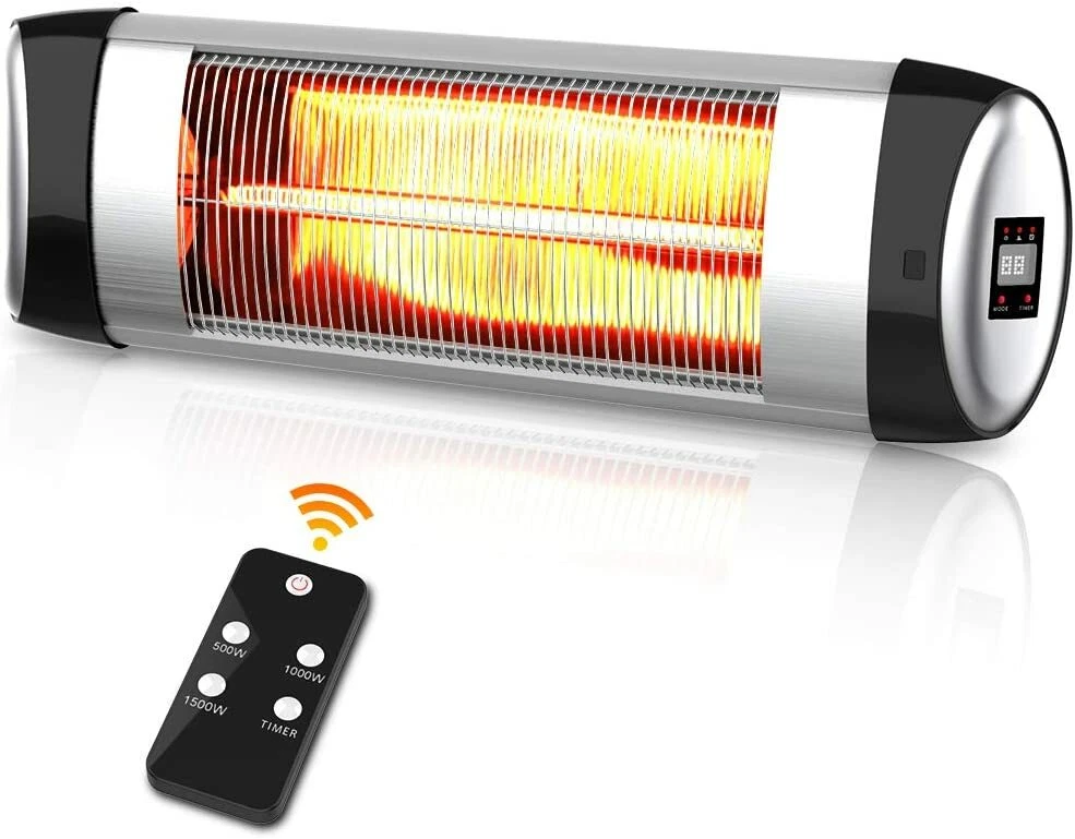Wall Mounted Infrared Heater, Electric 1500W, 3 Heat Setting, Fast w/  Remote #32 | eBay