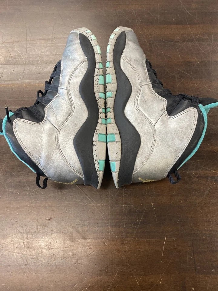 Nike Jordan 10 X Retro 30th Lady Liberty Zapatos Plateados 705179 045 Juveniles Talla 6 Foto 3 de 4