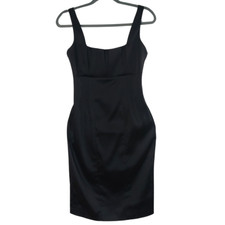 Calvin Klein Square Neck Bodycon Classic Black Dress Size 2