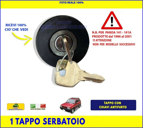 Tappo Serbatoio Benzina Per Fiat Panda 2003-2009 - Ricambio OEM 46820586, Nero - Foto 7