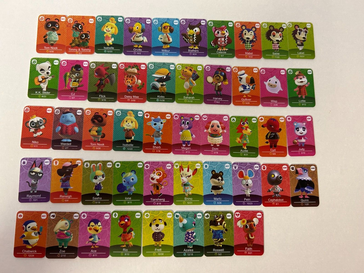 Villagers Every Animal Crossing Amiibo Card Animal Crossing Amiibo