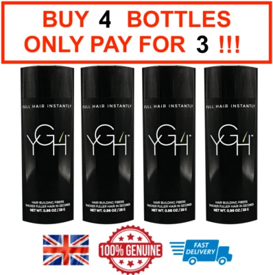 YGH ( YOU GOT HAIR ) ¡Fibras capilares YGH para pérdida de cabello, adelgazamiento, calvicie, retracción de la línea del cabello!