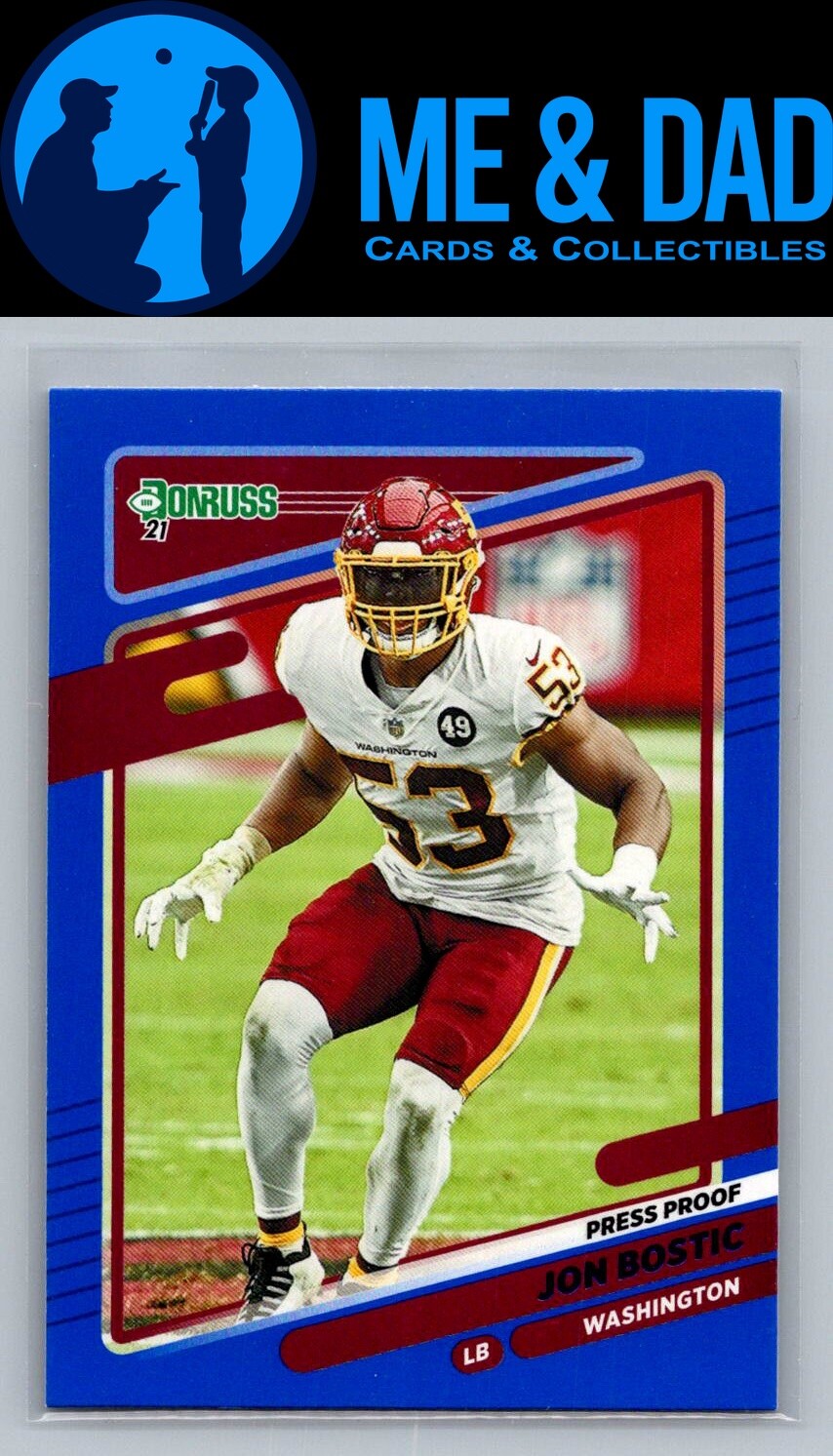 2021 Donruss #10 Jon Bostic Press Proof Blue
