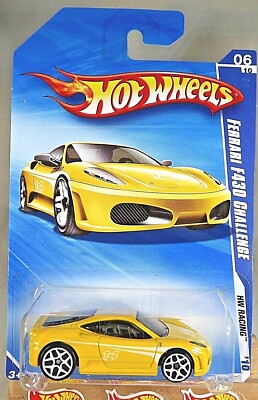 2010 Hot Wheels #154 HW Racing 6/10 FERRARI F430 CHALLENGE Yellow
