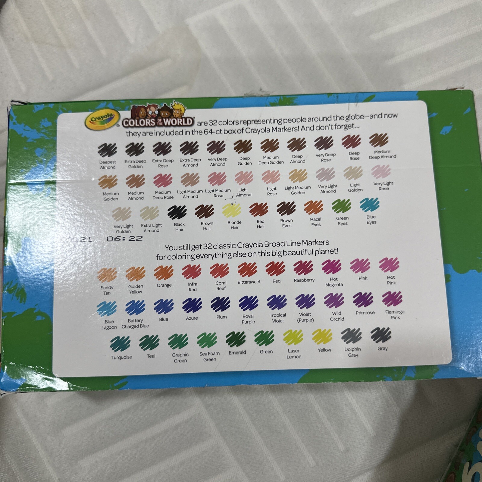 Crayola 64 Colors of the World Washable Markers Box Set  ~ Model # 58-7805