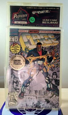 MARVEL COMICS LUKE CAGE COMIC BOOK #1 - 3 & SHIELD #36 COLLECTOR'S