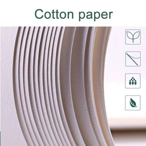 30 White Watercolor Paper 100% Cotton Cold Press 300g Acrylic Ink ACEO Cards 5x7 - Picture 3 of 7