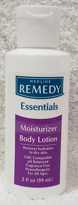 Medline Remedy Essentials BODY LOTION Moisturizer Hydrate Dry Skin 2 oz/59mL New