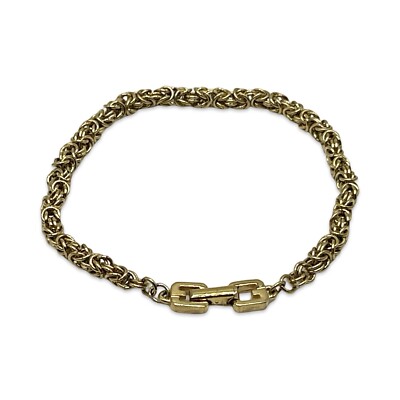 Vintage GIVENCHY Gold plated Byzantine Unisex Chain Bracelet