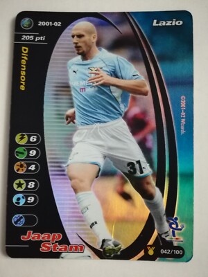 STAM 2001 2002 FOOTBALL CHAMPIONS JAAP SERIE A LAZIO FOIL WIZARDS 042 / 100