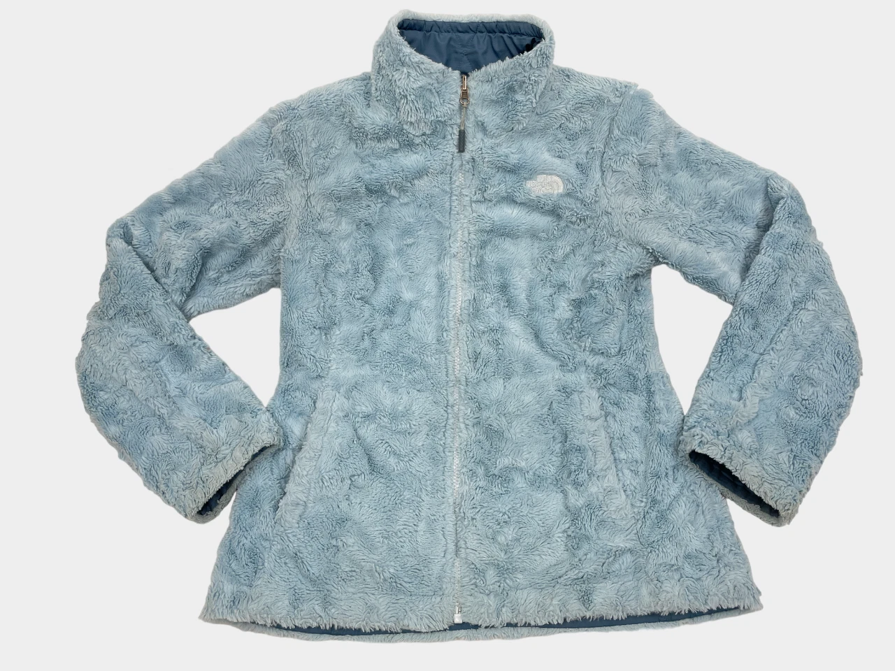 north-face mossbud reversible furry fleece puffer jacket