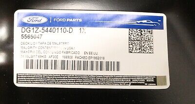 NEW OEM Ford Trunk Lid Assembly DG1Z-5440110-D Taurus NEW OEM Ford Trunk Lid Assembly DG1Z-5440110-D Taurus