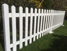 3.6M White Primed Wooden 'Free Standing' Picket Fencing/Legs Events!Exhibition!