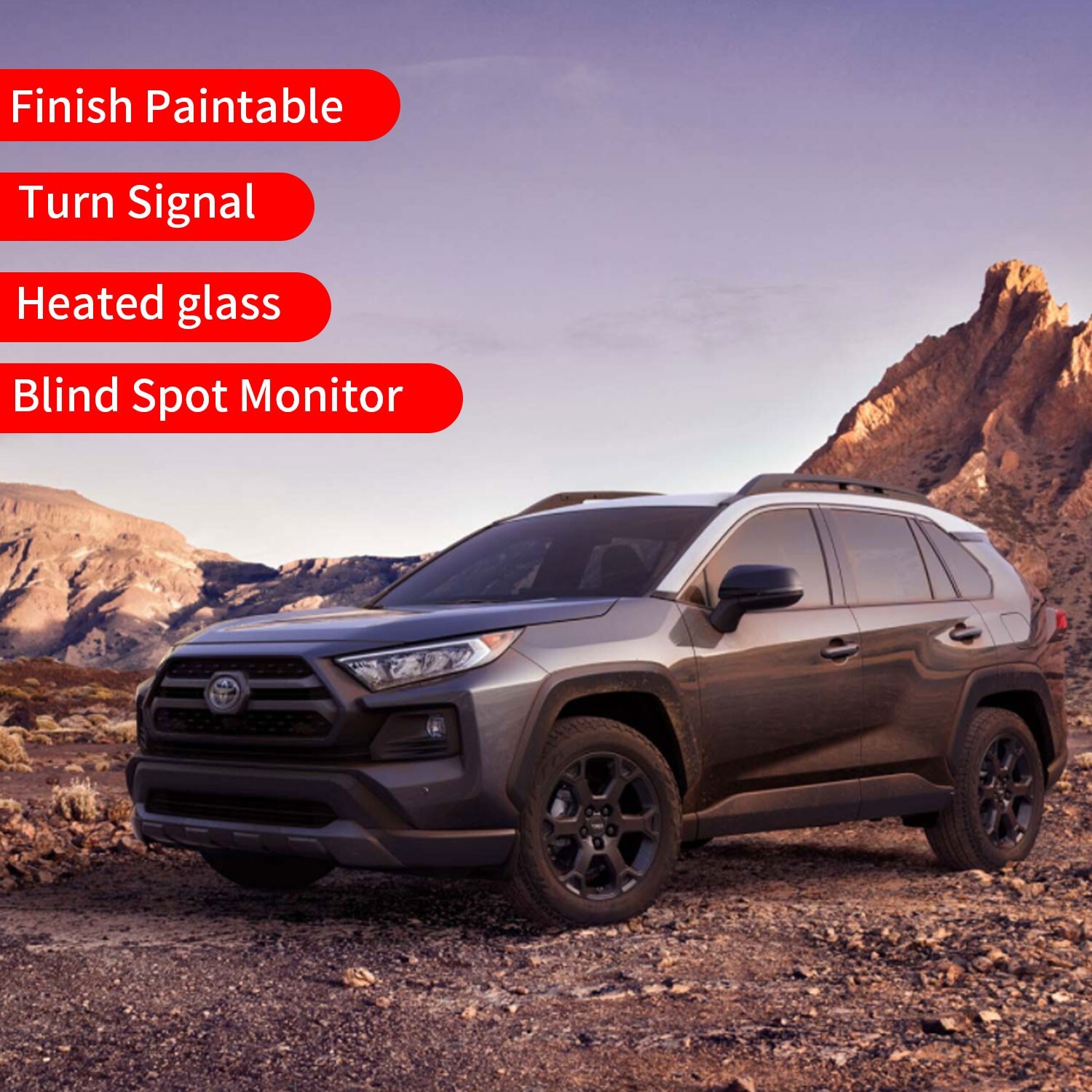 Side View Mirror For 1923 Toyota RAV4 Heated Turning Lamp BSM Left