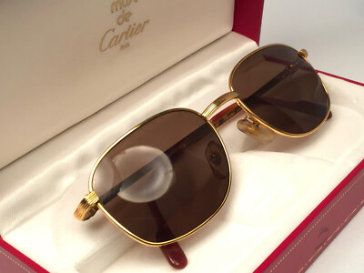 vintage Cartier サングラス ロゴ 金具 France製 Cartier - 美品▽Cartier カルティエ トリニティ マーブル柄