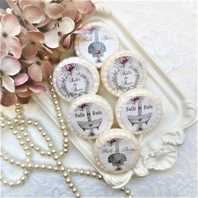 MARKENLOS 6 x Gästeseife Handseife Duftseife Vintage Shabby Chic Seife Badezimmer WC Deko