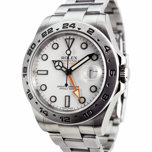 ACCIAIO Inox 42mm Rolex Explorer II Bianco Polare BOX \u0026 CARD 216570 SANT  Blanc | eBay
