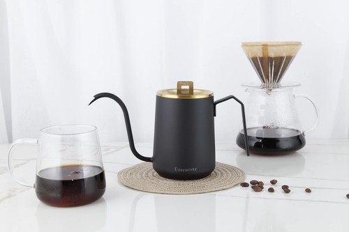 Gooseneck Pour Over Coffee Kettle 20 Oz Stainless Steel Hand Drip Coffee Pot Wit - Picture 7 of 9