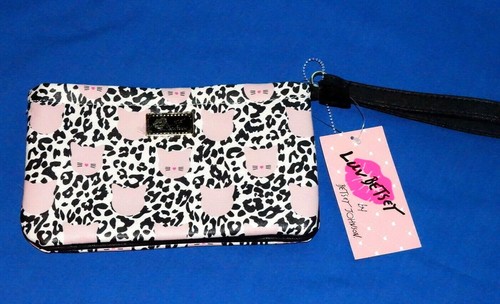 Muñeca Betsey Johnson Doble Bolsa Leopardo, Gatos Rosa LB61006 $26.- NUEVA CON ETIQUETAS F/SH - Imagen 3 de 11