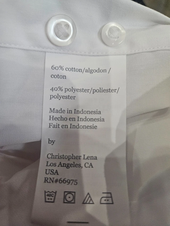 SIZE 17 MODENA (NEW) Classic Fit White Long Sleeve Shirt Lot 38 - Image 3 of 3