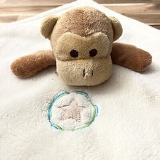 Baby Gear Lovey Plush Monkey Star Security Blanket Blue Green Circle Tan Cream
